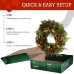 Ulinek Weihnachtskranz 40 cm mit 40 LED & PE-Tannennadeln – Batteriebetrieben für Haustür – Bild 7