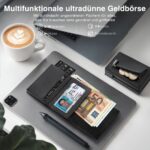 TENBST Slim Wallet Herren mit RFID-Schutz – Kompaktes Kartenetui aus Kunstleder – Bild 3