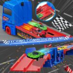 maysida Autotransporter mit Rennbahn 165 cm – 2-in-1 Spielzeug mit 10 Mini-Autos für Kinder – Bild 4