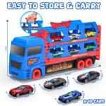 maysida Autotransporter mit Rennbahn 165 cm – 2-in-1 Spielzeug mit 10 Mini-Autos für Kinder – Bild 2