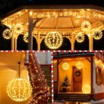Yowin 30cm Weihnachtsleuchtkugel 200 LED mit Timer & 8 Modi – Wasserdichte Außendeko im 2er-Set – Bild 8