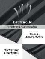 KEFITEVD Henley Langarmshirt Herren – Baumwolle Regular Fit mit 3 Knöpfen – Bild 6