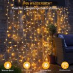 yowin Lichtervorhang 6m x 3m mit 600 LEDs – 8 Modi & Timer für Innen & Aussen – Bild 8