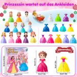 Prinzessin Adventskalender 2026 – 24 Türchen mit 12 Puppen & Kleidern für Mädchen ab 3 Jahren – Bild 4