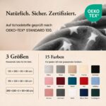 MALIKA Wende-Bettwäsche 135x200cm Cashmere Touch Nicky-Teddy Plüsch – Winterbettwäsche Grau – Bild 6