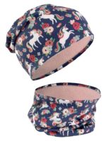 HECKBO 360° Reflektor Kinder Mütze & Loop Schal Set – Fleece-gefüttert für Herbst & Winter