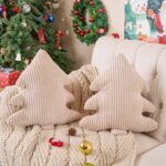 Lanpn 2er Set Weihnachtsbaum Kissen 45,5x41cm – Flauschige Dekokissen für Sofa & Bett – Bild 7