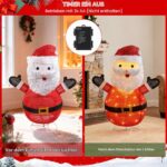 STEEIRO LED-Weihnachtsmann 80cm – Faltbare Weihnachtsdeko mit 45 Lichtern – Bild 6