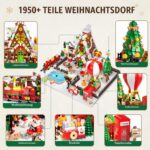 Viosmut Adventskalender 2026 mit 1950+ Klemmbausteine & LED-Licht – Weihnachtsdorf für Kinder ab 6 Jahren – Bild 5