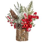 MYELLU Mini Weihnachtsbaum 28 cm – Künstlicher Christbaum für Tisch & Deko – Bild 5