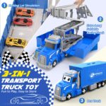 maysida Containerwagen 3-in-1 Spielzeugset – 165 cm Rennbahn mit 6 Die-Cast Autos für Kinder – Bild 3