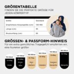 BEDSURE Hoodie Decke 95x85cm mit Ärmeln & Taschen – Premium Kuscheldecke Grau – Bild 7