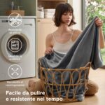 BEDSURE Fleecedecke 220x240cm Grau – Weiche Kuscheldecke aus Mikrofaser für Sofa & Bett – Bild 8