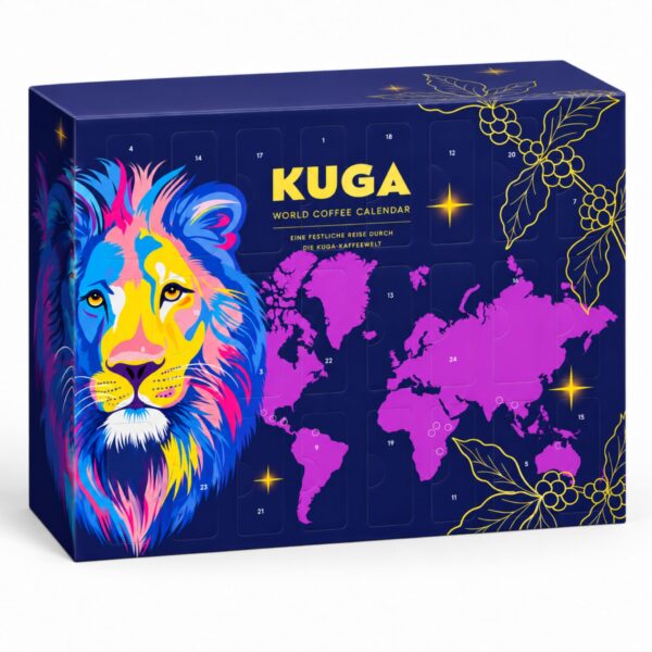 BOXILAND® Gemahlener Kaffee Adventskalender 2026 – 24 Fairtrade Sorten à 15g