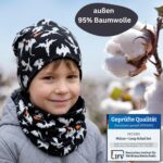 HECKBO 360° Reflektor Kinder Mütze & Loop Schal Set – Winterset mit Drachenmotiv für Schulkinder – Bild 6