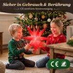 SALCAR 60cm 3D LED Leuchtstern Rot – Wetterfester Weihnachtsstern für Innen & Aussen – Bild 7