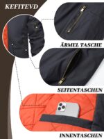 KEFITEVD Herren-Bomberjacke – Wattierte Winterjacke im US-Militär-Stil – Bild 6