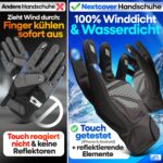 Nextcover Winter Fahrradhandschuhe mit ThermoShield 2.0 – Warm & Wasserdicht (S–XXL) – Bild 5