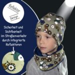 HECKBO 360° Reflektor Traktor Mütze & Loop Schal Set – Sicherheit & Wärme für Kinder (48-54 cm) – Bild 3