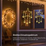 Therlan LED Weihnachtsstern 2er Set mit 62 LEDs – Batteriebetriebene Fensterdeko mit Timer & 8 Modi – Bild 2