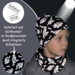 HECKBO 360° Reflektor Dinosaurier Mütze & Loop Schal Set – Sicherheit & Stil für Kinder – Bild 6