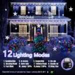 FLVOECN 30M 960 LED Eisregen Lichterkette Außen – Weihnachtsbeleuchtung mit 12 Modi & Timer – Bild 4
