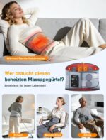 ALLJOY Wärmegürtel Rücken 170cm mit Massagegerät – Kabellos mit 5000mAh Akku – Bild 8