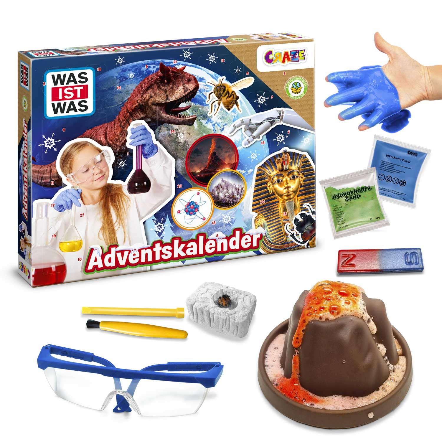 81QALFMJFLL._SY1500_.jpg WAS IST WAS Adventskalender 2026 – 24 Experimente mit CRAZE MAGIC SLIME für Kinder ab 8 Jahren – Bild 1