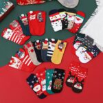 Jodimitty Adventskalender 24 Paare Weihnachtssocken Damen – Kuschelsocken Geschenkset – Bild 2