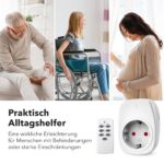 HBN 4er Funksteckdosen-Set mit Fernbedienung – 16A/3.680W Reichweite 30m – Bild 5