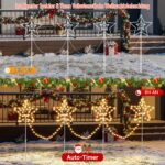 Quntis 4er LED Weihnachtsstern-Set 216 LEDs – IP65 Aussendeko mit Timer & 8 Leuchtmodi – Bild 5