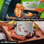 STEVEN-BULL 7 in 1 Grillspachtel – Multifunktionales Grillwerkzeug mit Edelstahl & Holzgriff – Bild 5