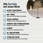 MONZANA Kirschblütenbaum 180 cm mit 200 LED Warmweiss – Elegante Dekoration für Innen & Aussen – Bild 9