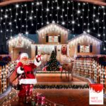 FLVOECN 30M 960 LED Eisregen Lichterkette Außen – Weihnachtsbeleuchtung mit 12 Modi & Timer