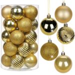 25er Set Weihnachtskugeln 6cm – Bruchsichere Christbaumkugeln Kunststoff für Innen & Aussen
