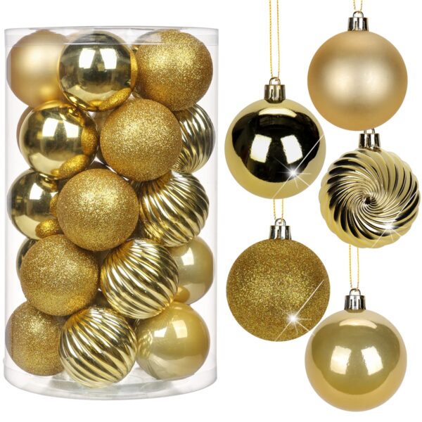 25er Set Weihnachtskugeln 6cm – Bruchsichere Christbaumkugeln Kunststoff für Innen & Aussen