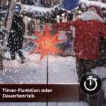 OVILUM 3D Leuchtstern Ø 57 cm mit LED & Timer – Wetterfeste Weihnachtsdeko für Garten & Innen – Bild 5