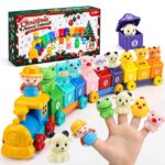 Adventskalender Bauernhof-Zug für Kinder 1-3 Jahre – 24 Überraschungen zum Zählen & Sortieren