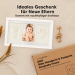 KeaBabies Handabdruck & Fussabdruck Set mit Bilderrahmen – Personalisiertes Neugeborenen Andenken – Bild 5