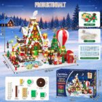 Viosmut Adventskalender 2026 mit 1950+ Klemmbausteine & LED-Licht – Weihnachtsdorf für Kinder ab 6 Jahren – Bild 3
