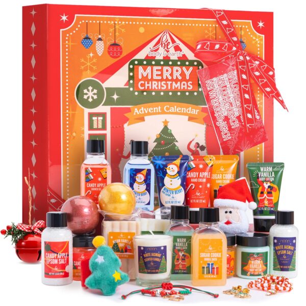 BODY & EARTH Adventskalender 2026 für Frauen – 24 Wellness-Produkte mit Accessoires