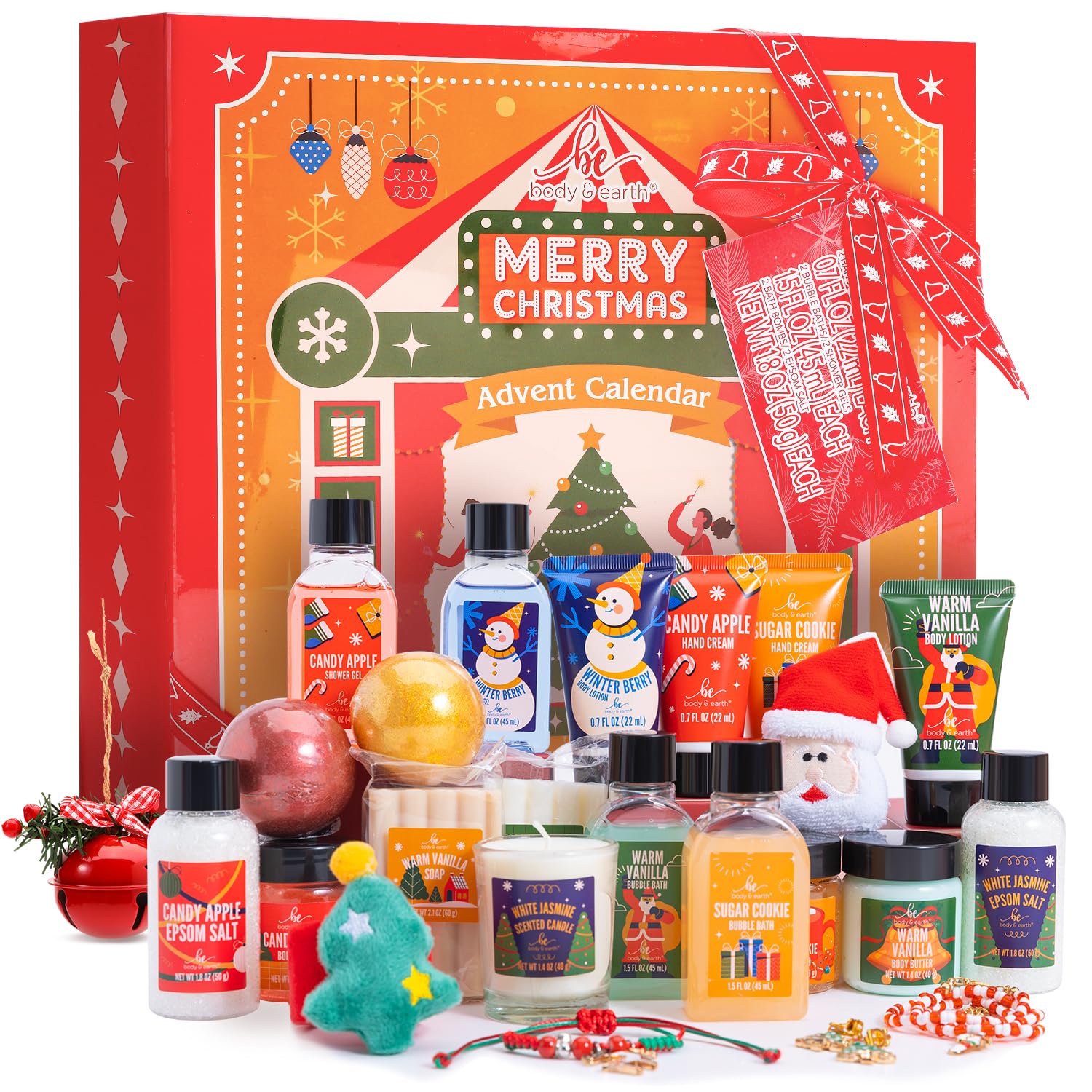 BODY & EARTH Adventskalender 2026 für Frauen – 24 Wellness-Produkte mit Accessoires