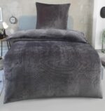 DreamHome Winter Plüsch Bettwäsche 135x200 Cashmere Touch – Kuschelig warmes Nicki-Fleece Bettset