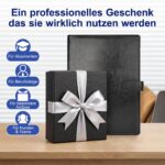 NEWYES Dokumentenmappe A4 mit 30 Klarsichthüllen – Wasserabweisendes Kunstleder, Schwarz – Bild 6