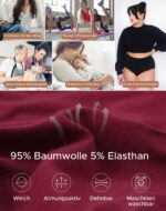 INNERSY Damen Taillenslip 5er Pack – Baumwolle High Waist Slip Atmungsaktiv – Bild 5