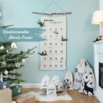 Papierdrachen Adventskalender 2026 – Bestickter Wandteppich 120x60 cm mit 24 Stoffbeutel – Bild 2