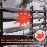 OVILUM 3D Leuchtstern Ø 57 cm mit LED & Timer – Wetterfeste Weihnachtsdeko für Garten & Innen – Bild 2