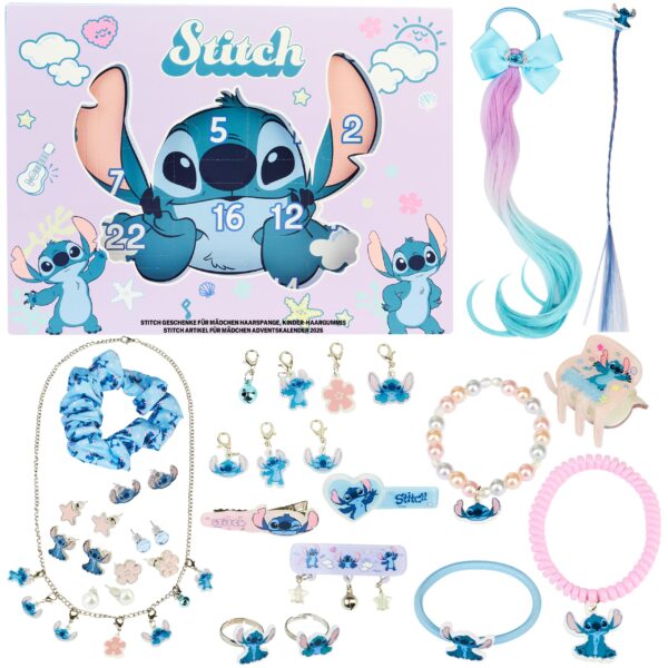 Get Trend Disney Stitch Adventskalender 2026 – 24 Accessoires für Mädchen