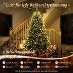 SALCAR 2m Christbaumbeleuchtung mit 280 LEDs – Warmweiss Überwurf für 150-240cm Tannenbaum – Bild 2