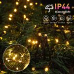 GlobaLink Lichterkette 7,6m 760LED warmweiss – Weihnachtsbeleuchtung innen & aussen mit 8 Modi – Bild 2